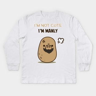 I'm not a cute potato Kids Long Sleeve T-Shirt